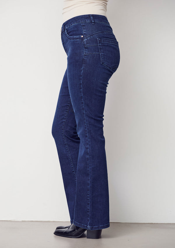 I SAY Verona Flare Jeans Pants K05 Dark Basic Wash