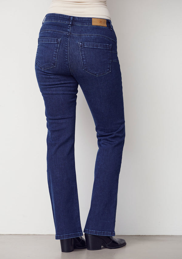 I SAY Verona Flare Jeans Pants K05 Dark Basic Wash