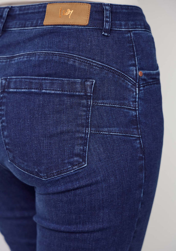 I SAY Verona Flare Jeans Pants K05 Dark Basic Wash