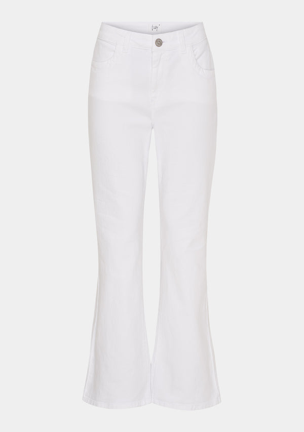 I SAY Verona Twill Flare Pant Pants 100 White