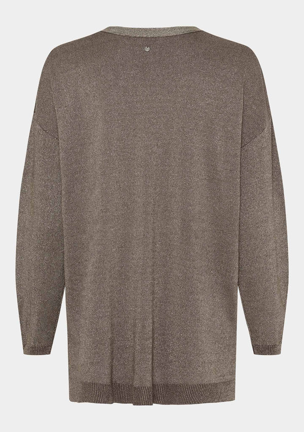 I SAY Viana Knit Pullover Knitwear M14 Mole w/gold metallic