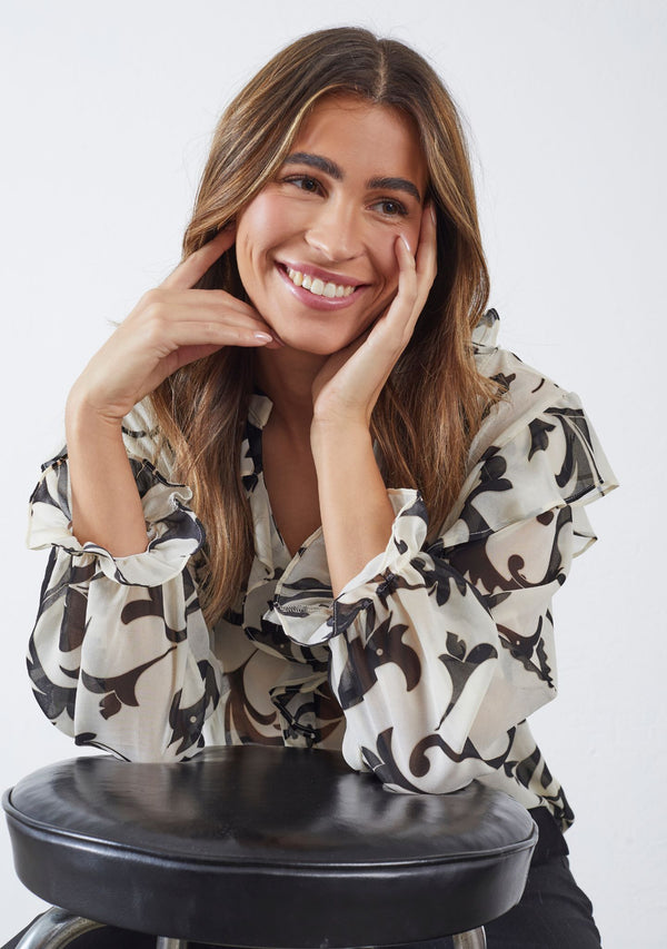 I SAY Vibse Flounce Blouse Blouses C60 Empire