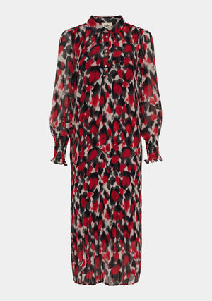 I SAY Vibse Long Dress Dresses H89 Red Abstraction