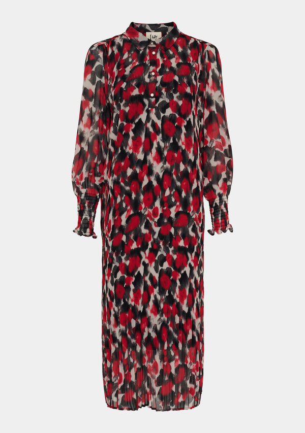 I SAY Vibse Long Dress Dresses H89 Red Abstraction