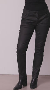 I SAY Isay Coated Pant Pants 900 Black