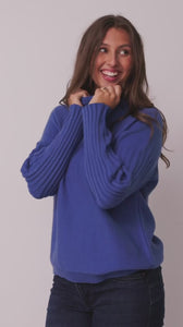 I SAY Kaddy Knit Pullover Knitwear 602 Blue