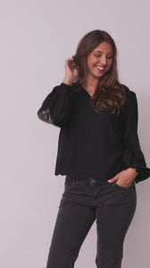 I SAY Elly New Blouse Blouses 900 Black