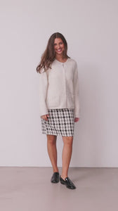 I SAY Anna Classic Cardigan Knitwear 101 Broken White