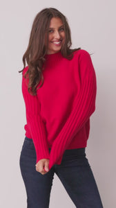 I SAY Kaddy Knit Pullover Knitwear 404 Red