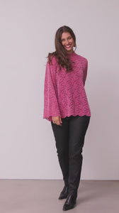 I SAY Kamille Lace Blouse Blouses 536 Cerise