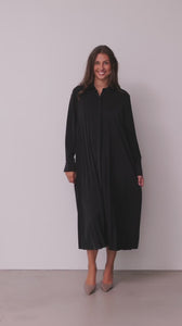 I SAY Frida Pleat Dress Dresses 900 Black